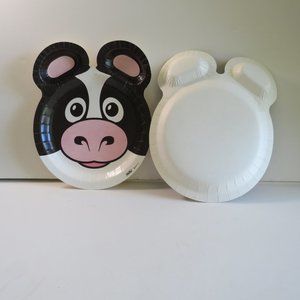COW BLACK & WHITE ZOO PALS Hefty paper plate (1 item)
